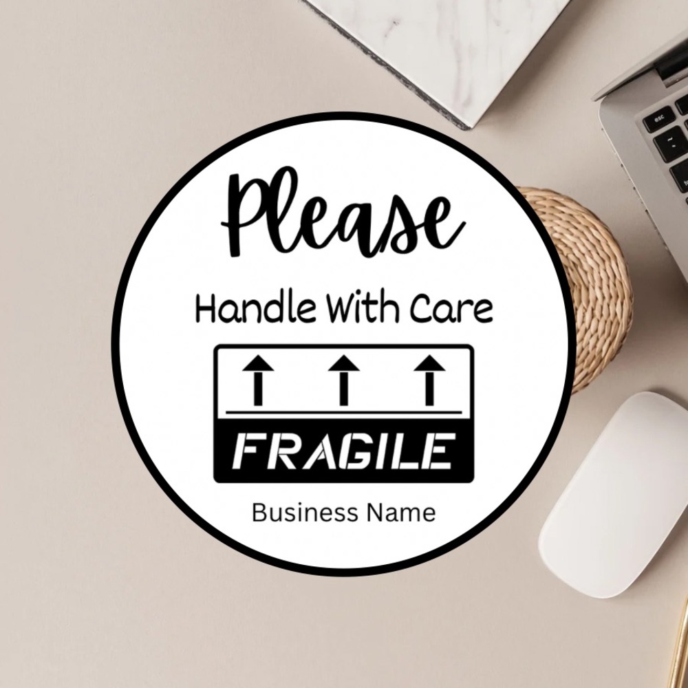 100 Personalized Please Handle With Care Stickers